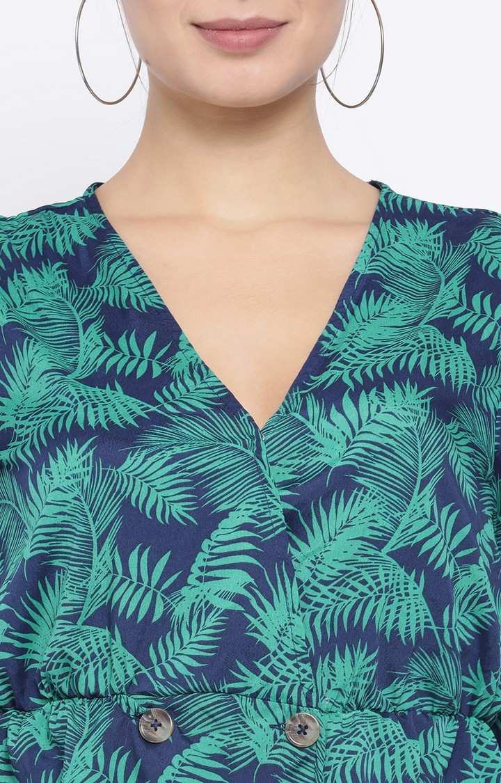 Tropical Stella Button Women’S Top