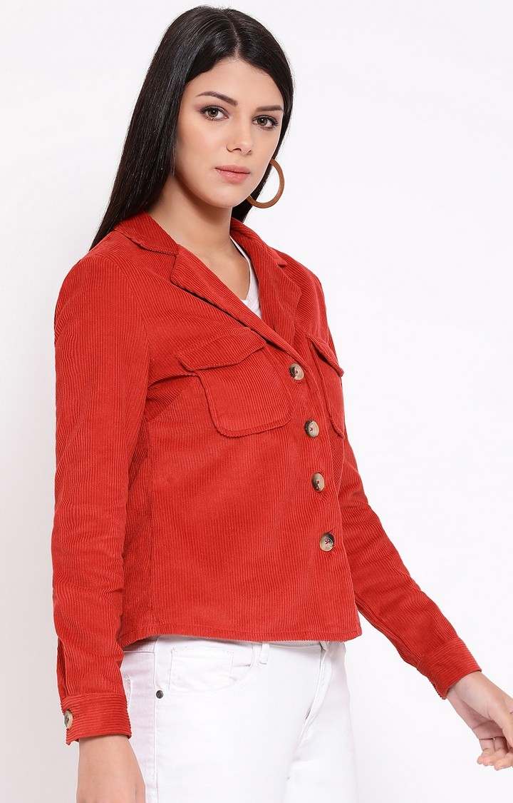 Fiery Peek Corduroy Women’S Jacket