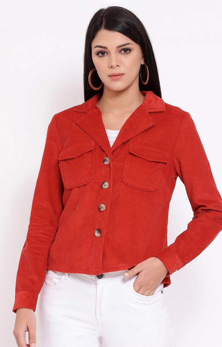 oxolloxo | Fiery Peek Corduroy Women’S Jacket