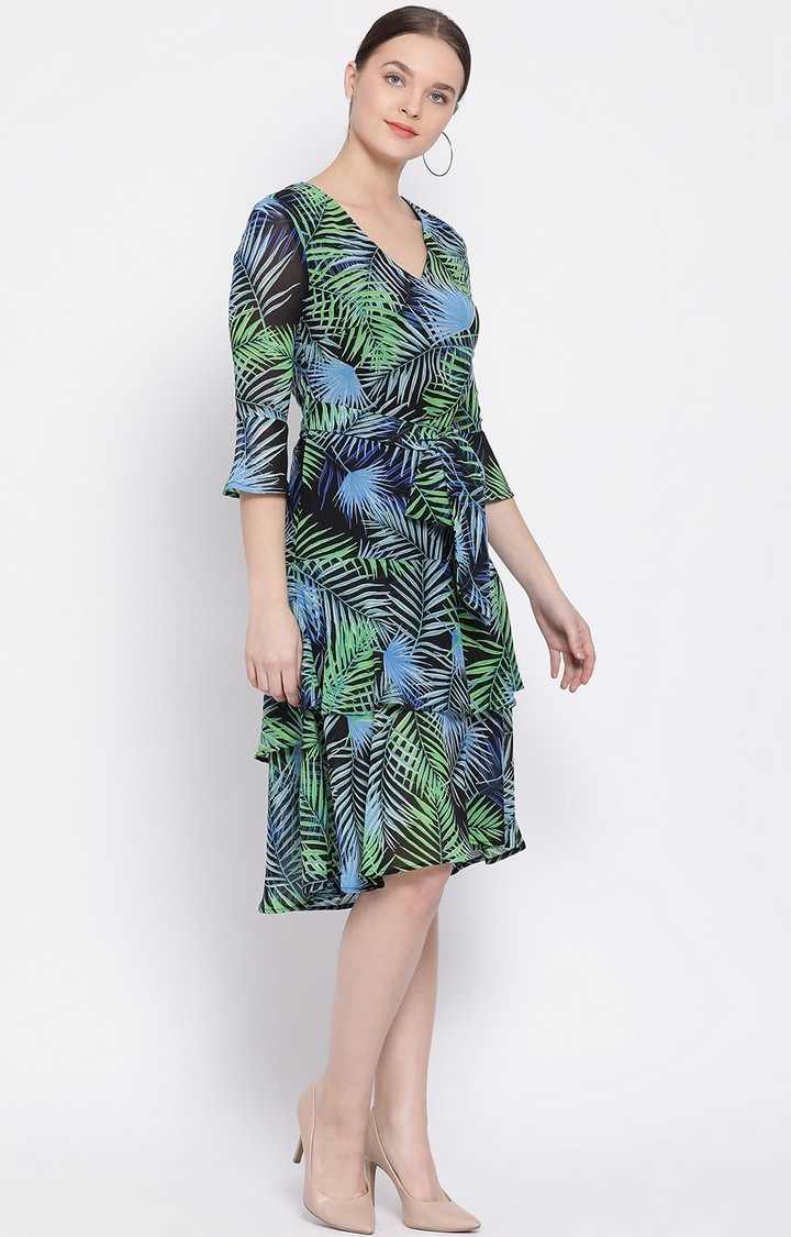 Tropical Art Frill Women’S Dress