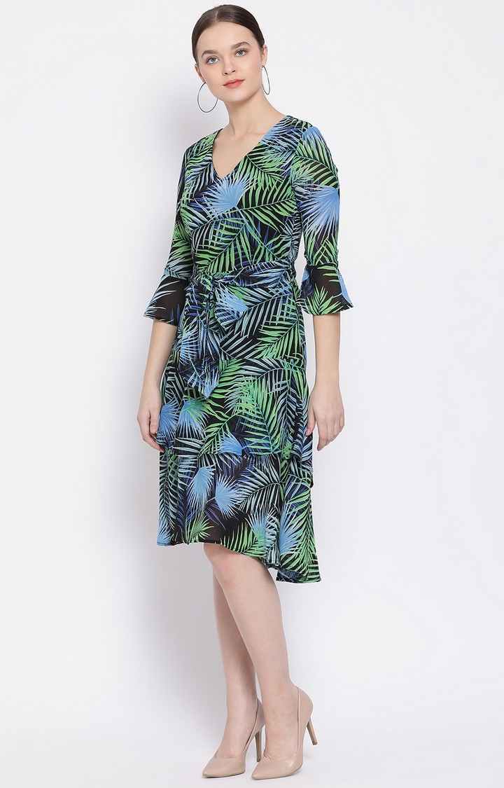 Tropical Art Frill Women’S Dress
