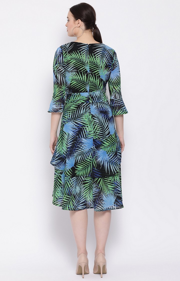 Tropical Art Frill Women’S Dress