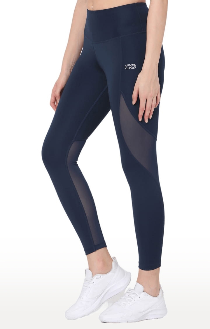 SilverTraq | Women's Blue Polyester Activewear Legging 2