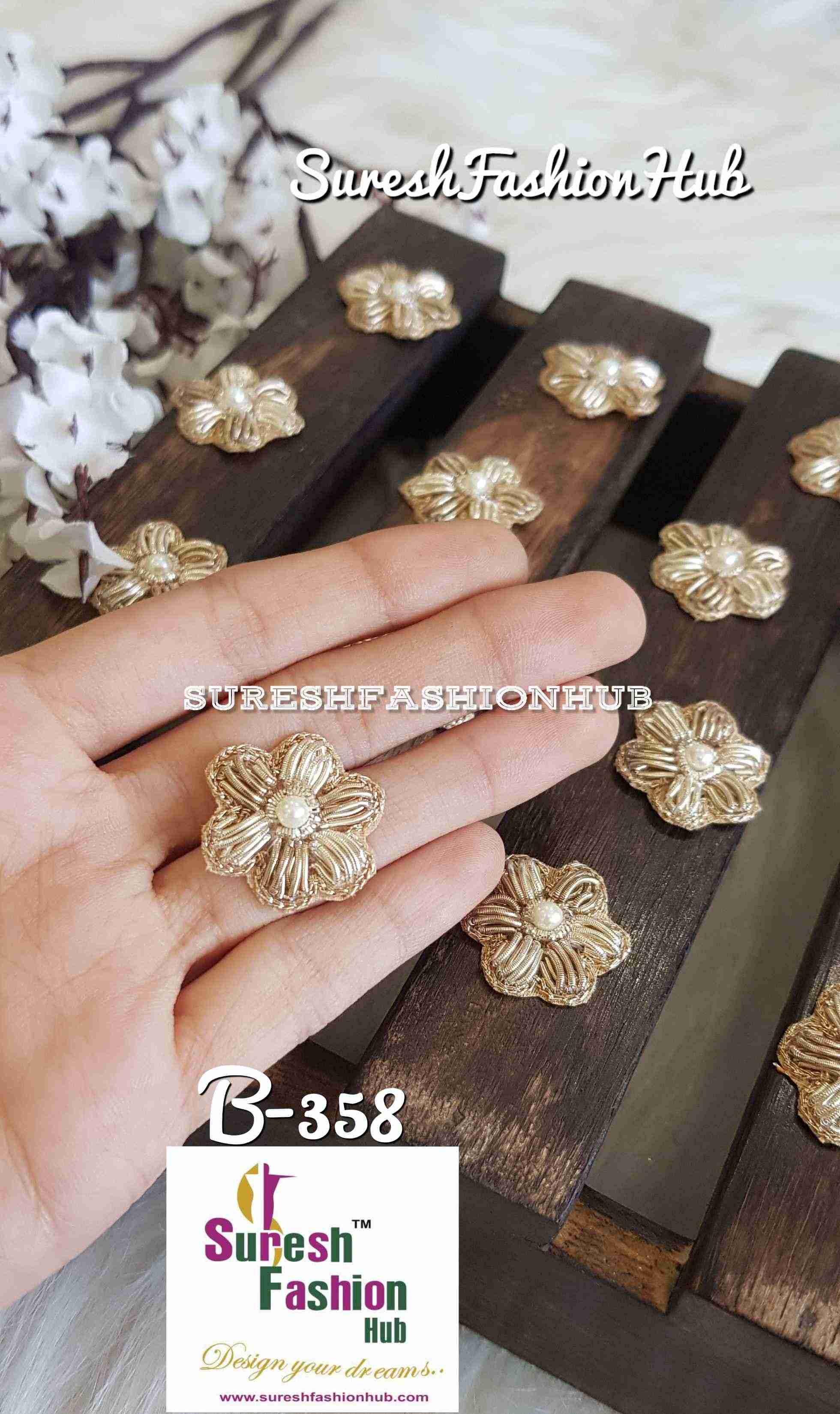 Pearl Elegance Zardosi Butti Set
