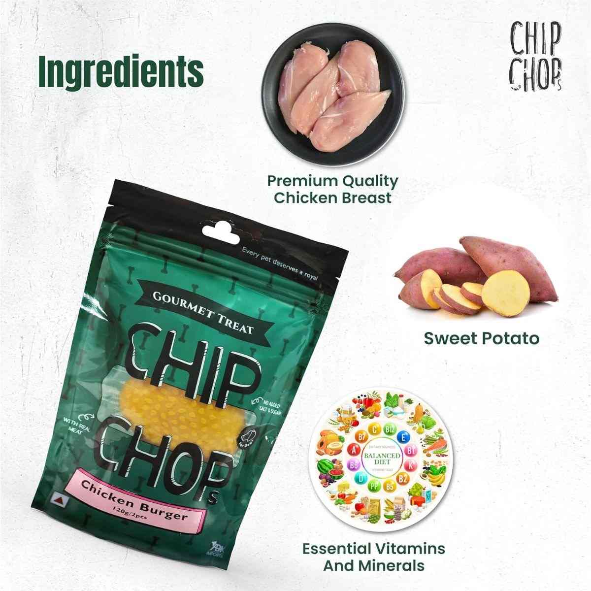 Chip Chops Chicken Burger 120 Gm – (Best Before Aug’26)