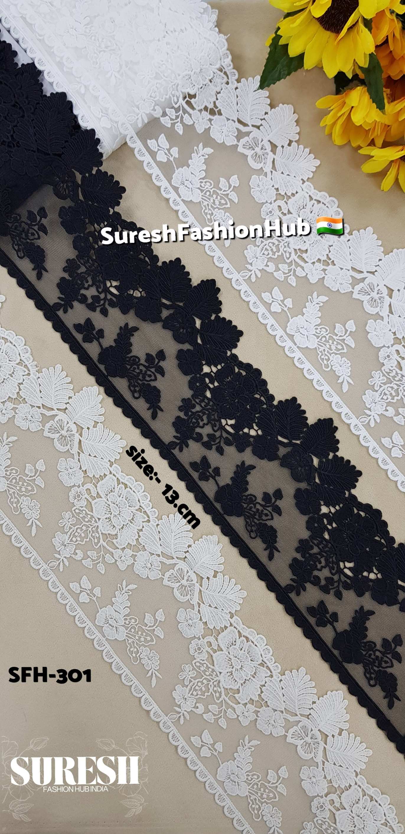 One-Sided Organza GPO Lace with Transparent Sequins
