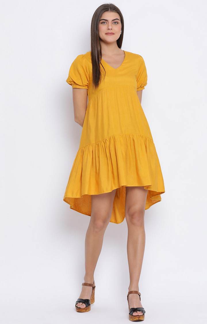 Sunset Della Assymetric Hem Women Dress