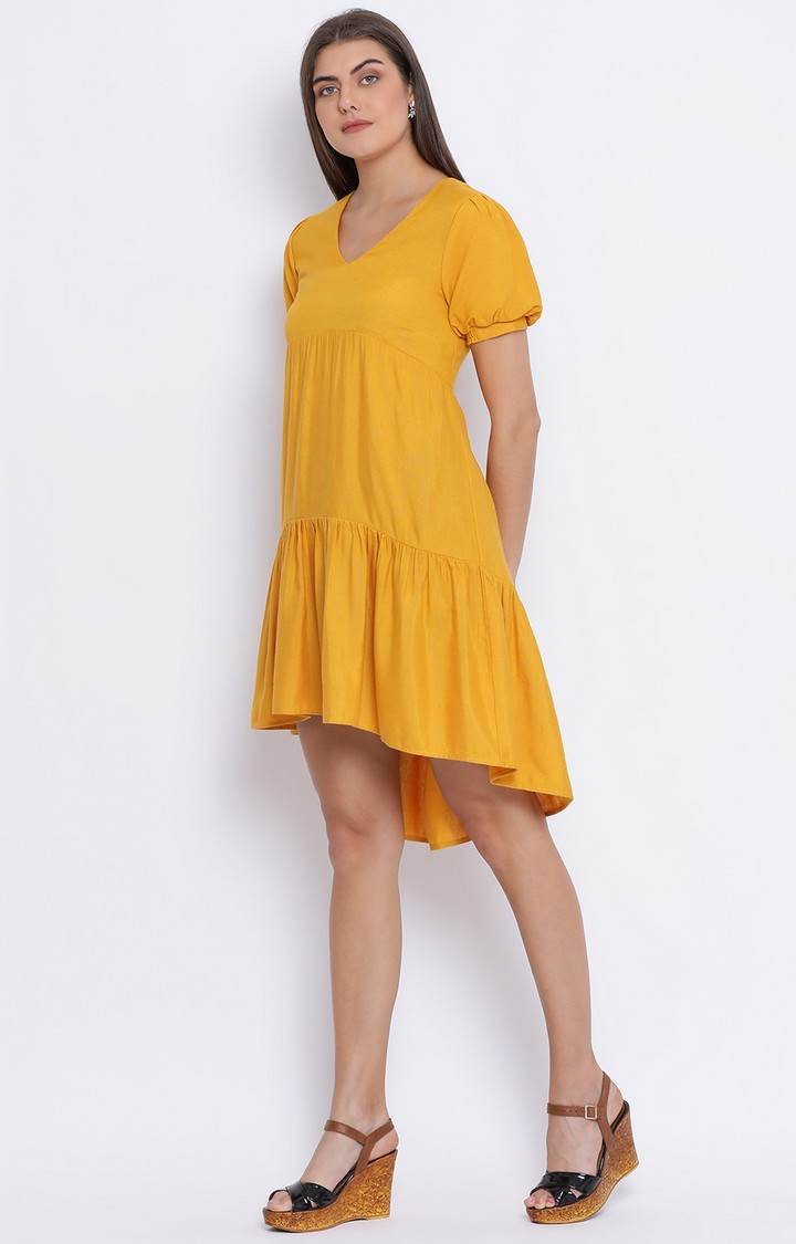 Sunset Della Assymetric Hem Women Dress