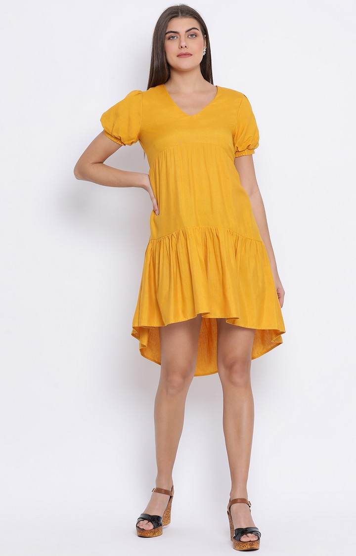 Sunset Della Assymetric Hem Women Dress