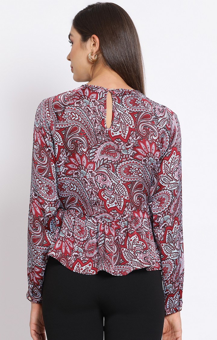 Paisley Bershka Peplum Women Top