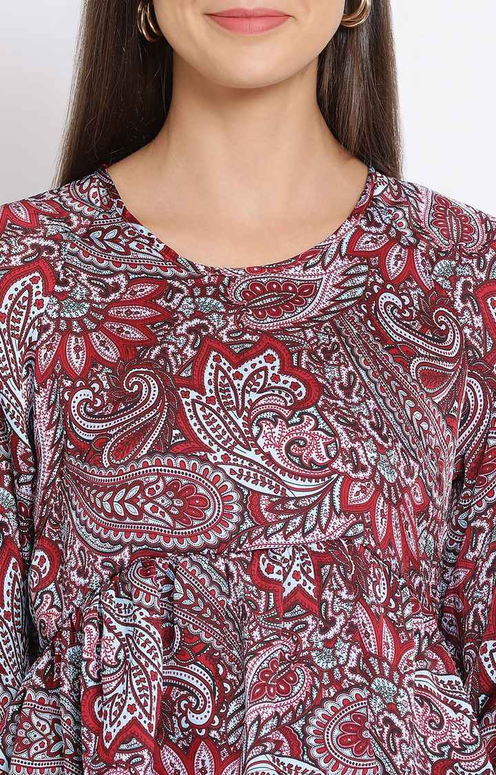 Paisley Bershka Peplum Women Top