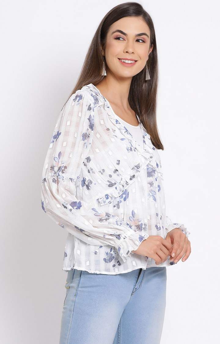 Sky Blossom Tell Women Top