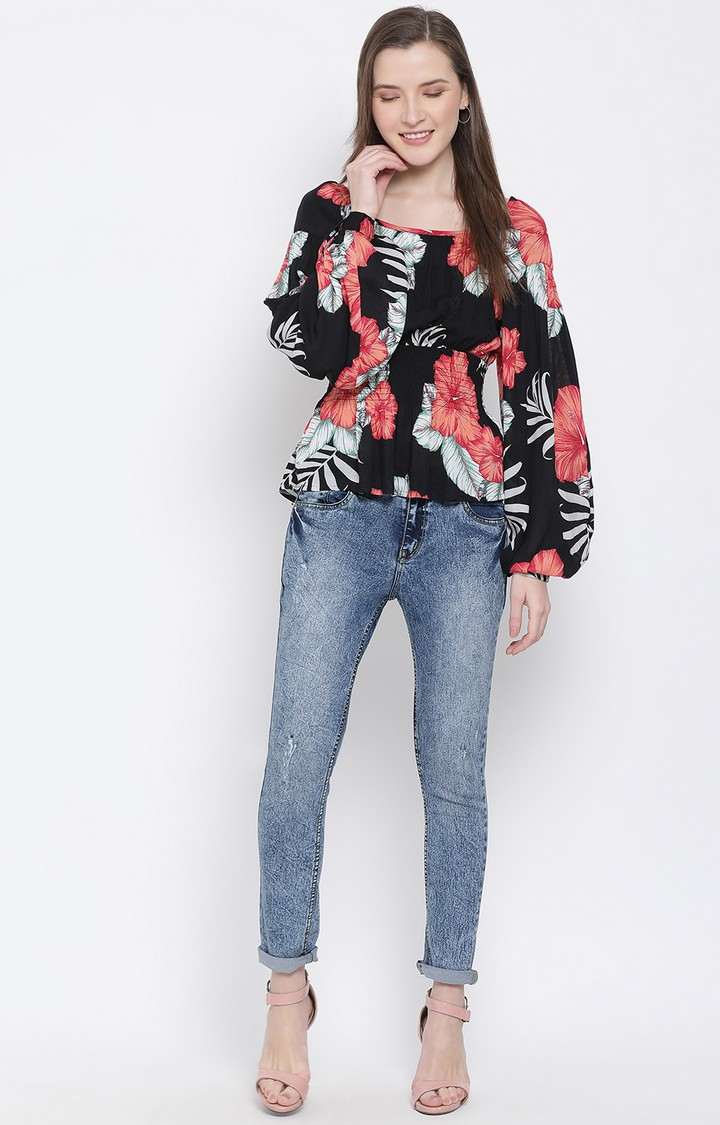 Floral Diamond Bold Women Top