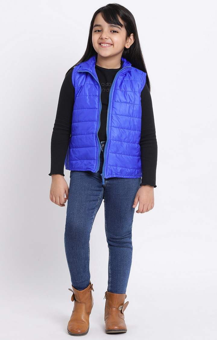 Ocean Symphony Girl Quilted Bomber Jacket