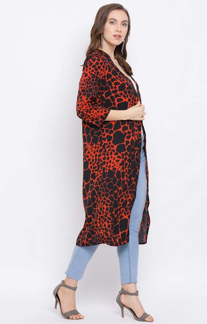Animal Print Web Women Shrug