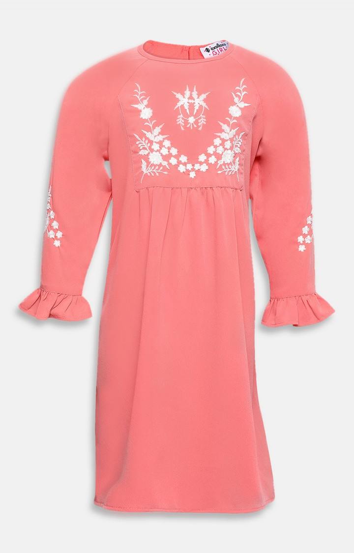 Bella Pastel Embroidered Girl’S Dress