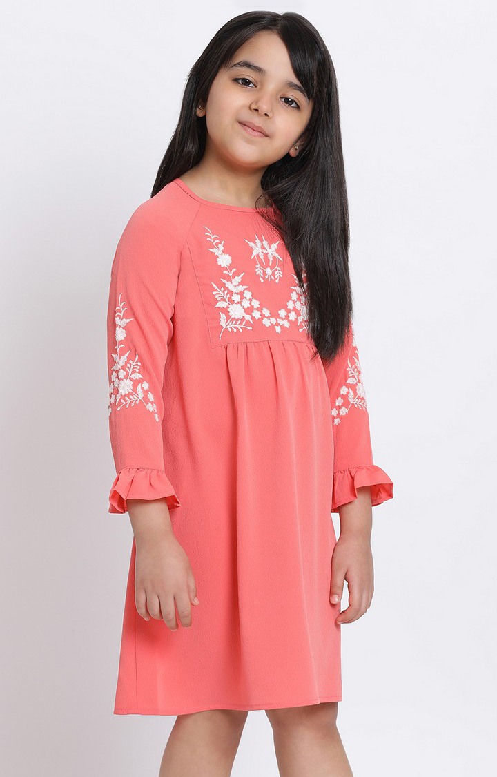 Bella Pastel Embroidered Girl’S Dress