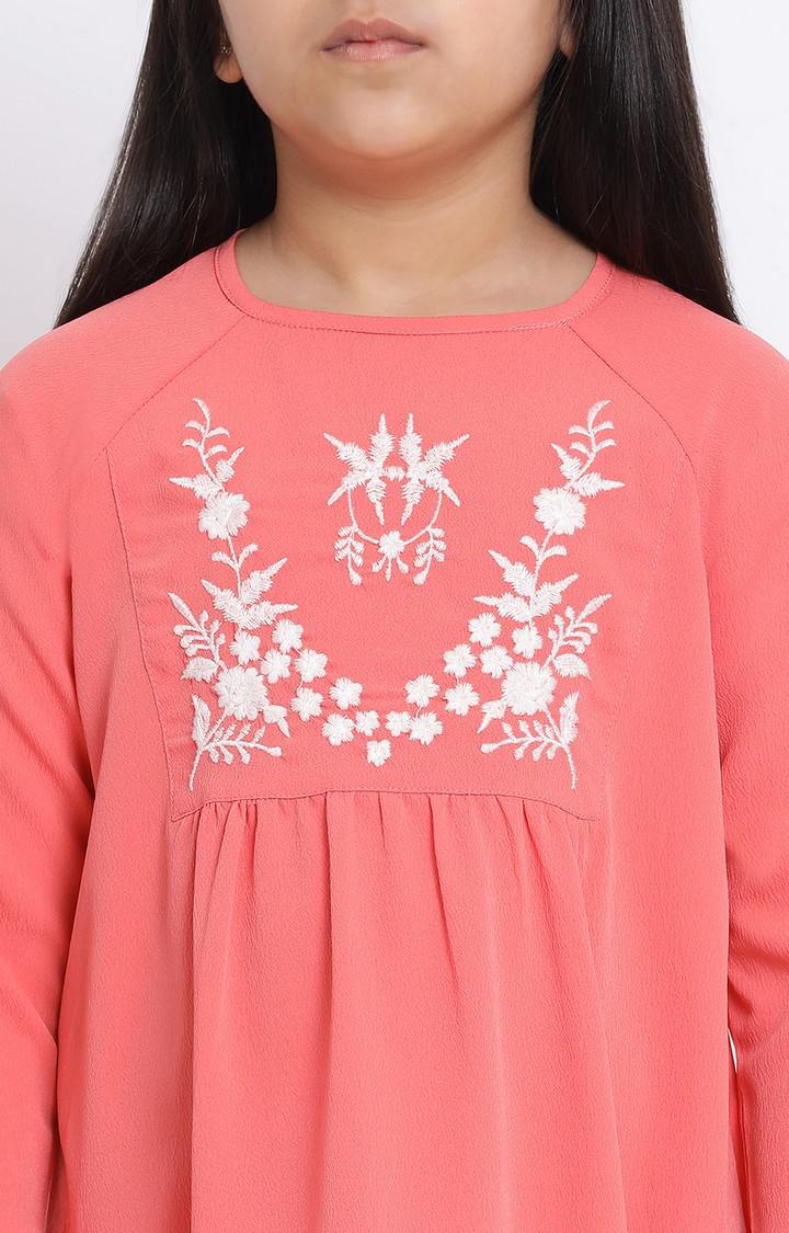 Bella Pastel Embroidered Girl’S Dress