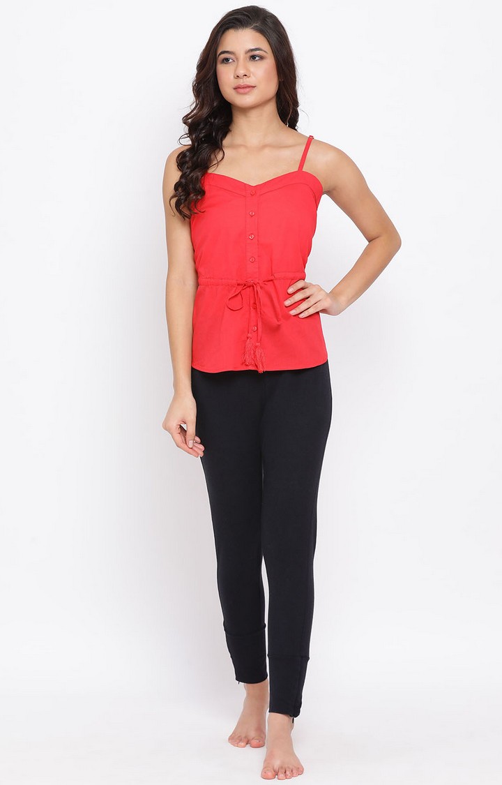 Oxblood Sophie Strap Nightwear Women Top