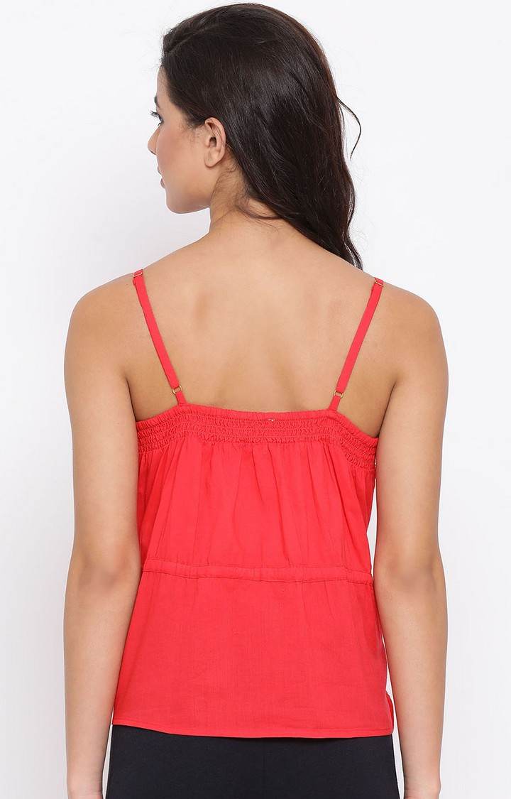 Oxblood Sophie Strap Nightwear Women Top