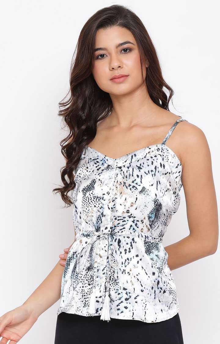 oxolloxo | Animal Graph Strap Nightwear Women Top