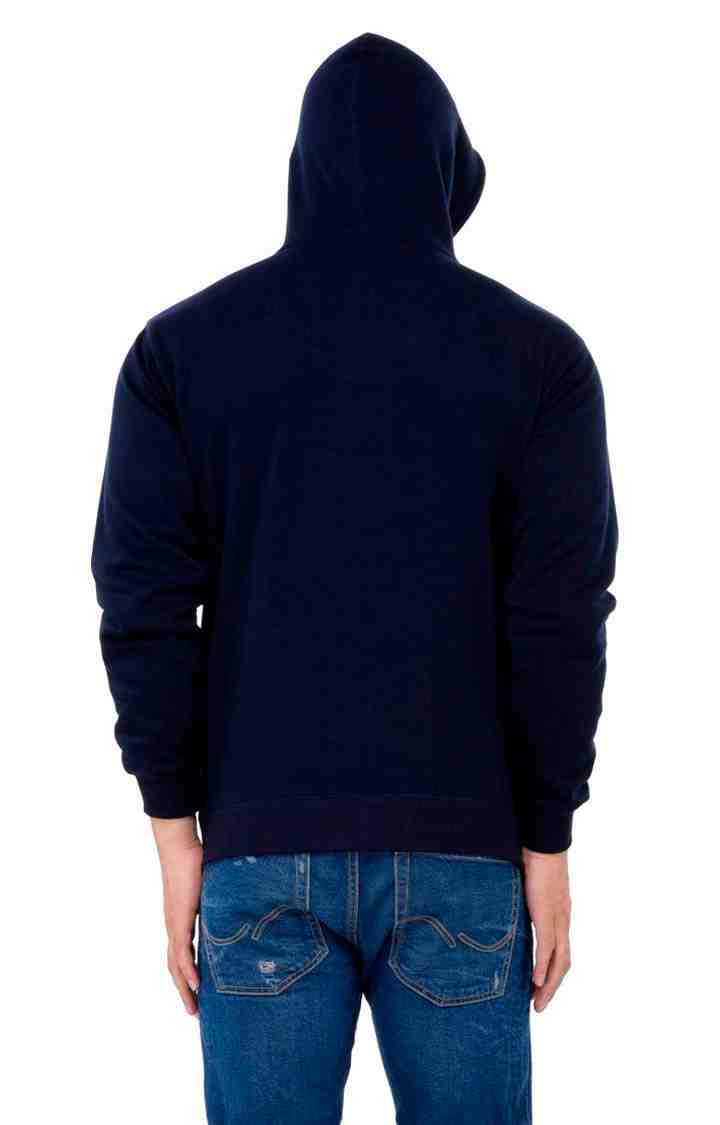 Men's Blue Polycotton Solid Hoodies