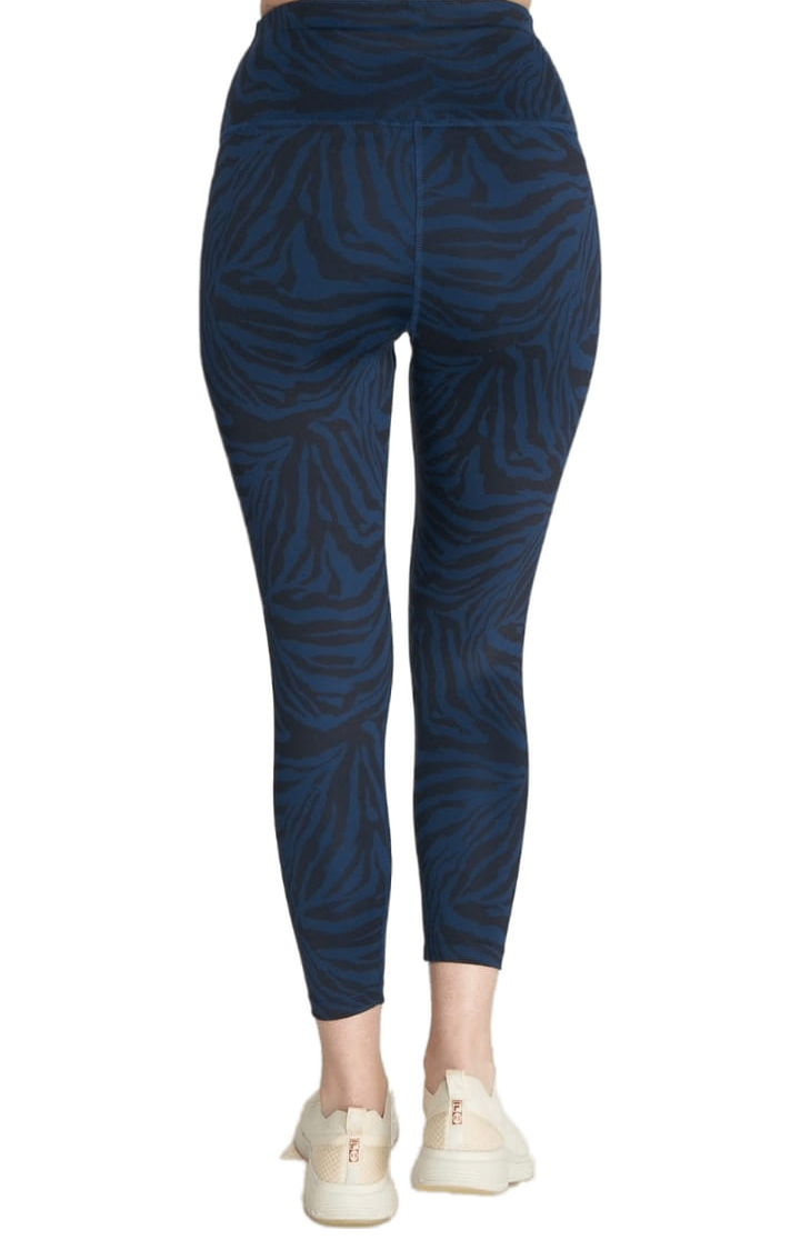 Women's Blue Polyester Activewear Legging