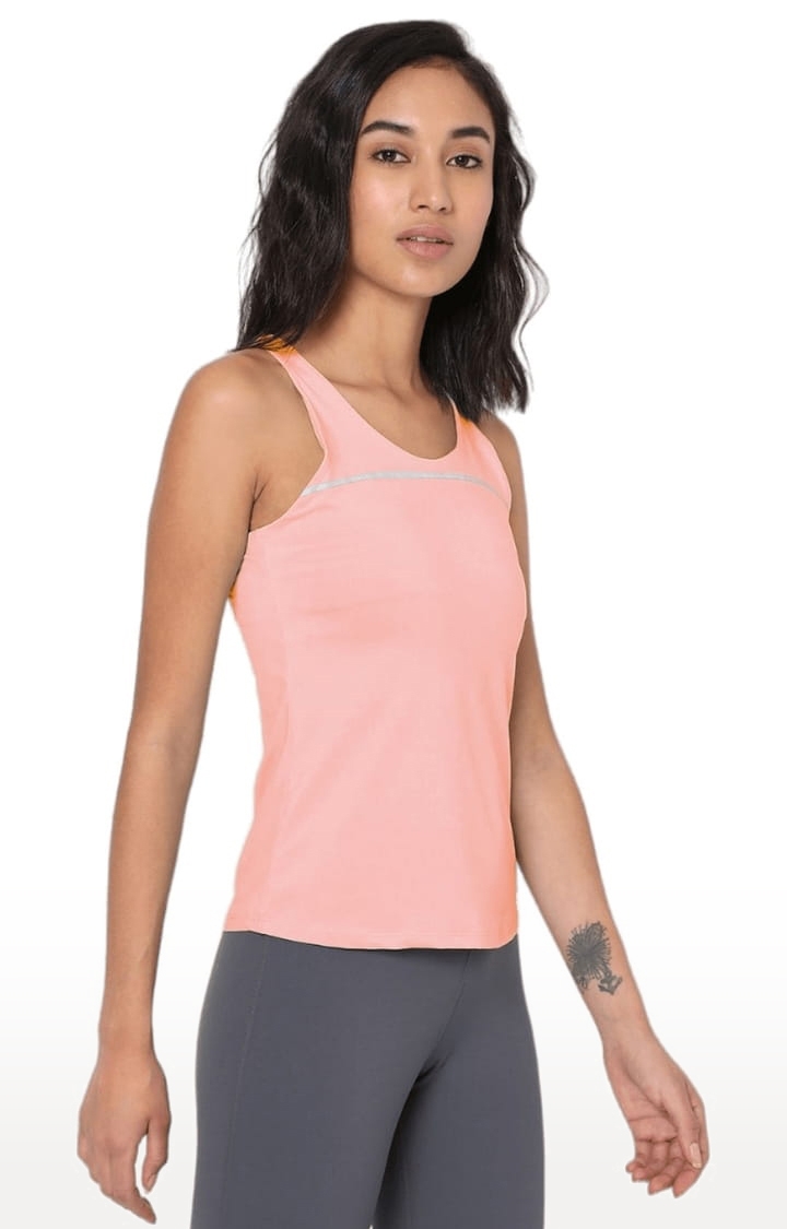 SilverTraq | Women's Fawn  Polyester Solid Activewear Tank Top