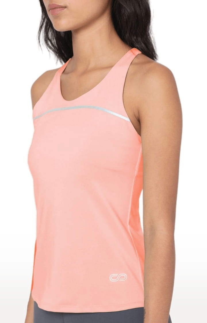 Women's Fawn  Polyester Solid Activewear Tank Top