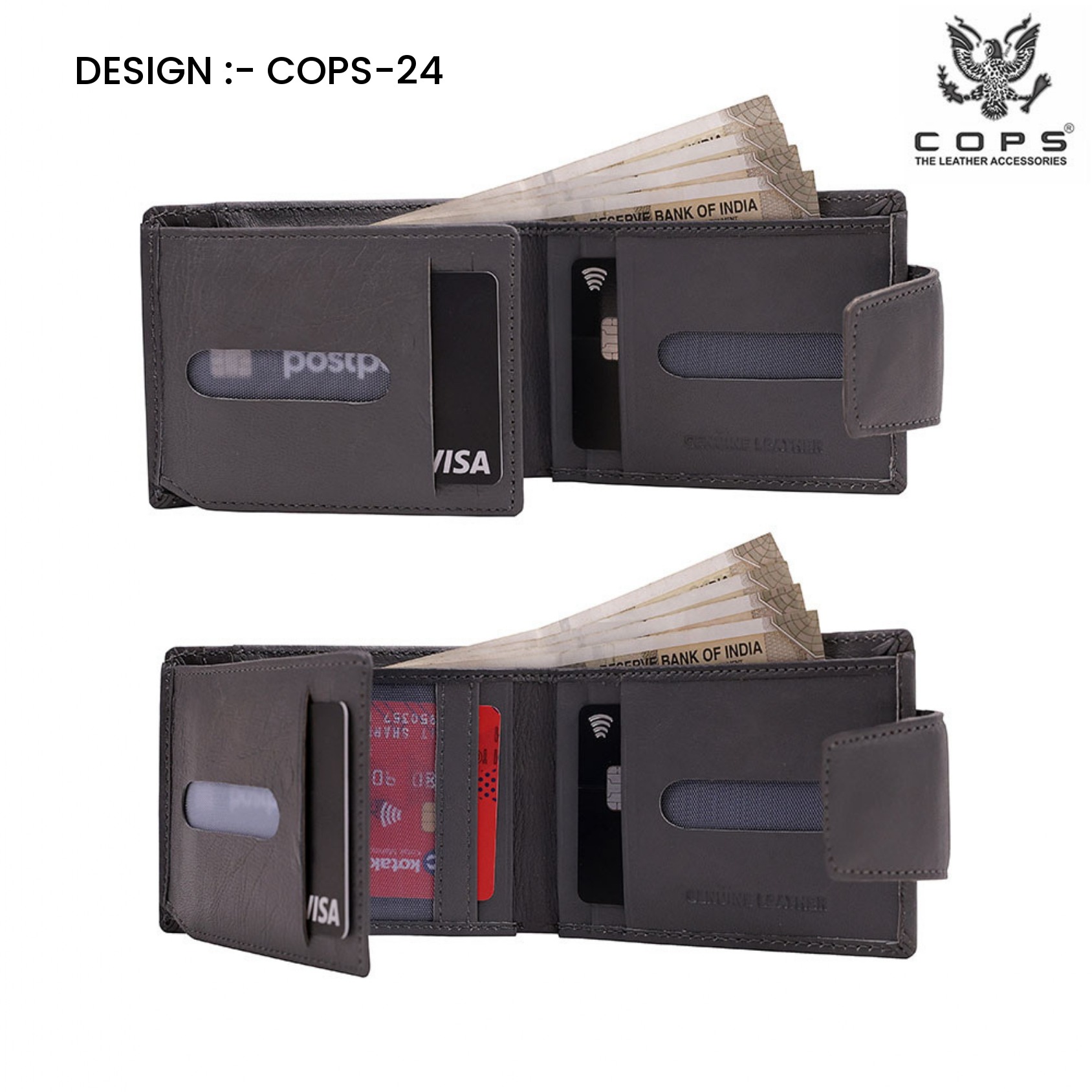 Men’s  Premium Touch Legacy Wallets - Leather Wallet by Cops