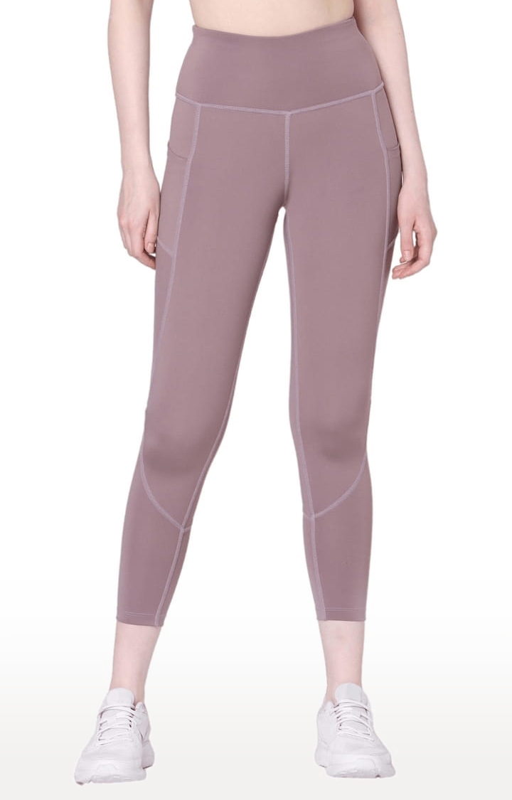SilverTraq | Women's Pink Polyester Activewear Legging 0