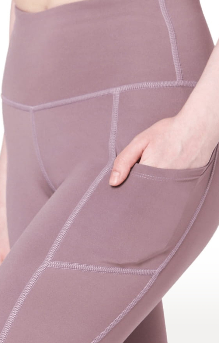SilverTraq | Women's Pink Polyester Activewear Legging 4