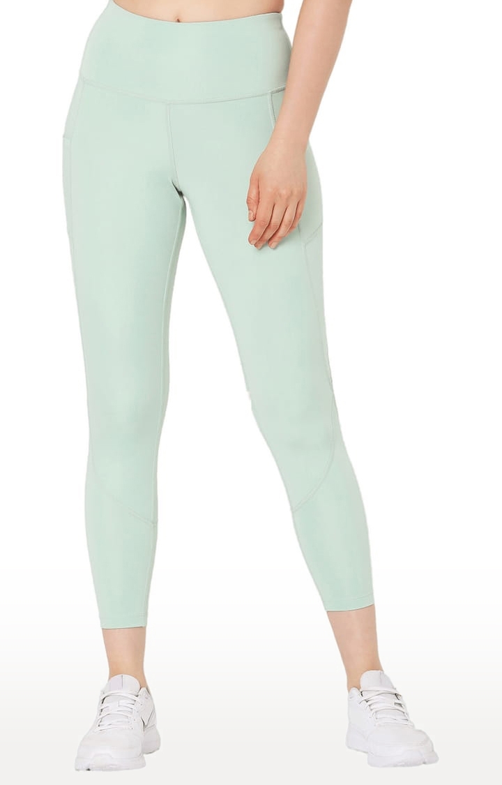 SilverTraq | Women's Green Polyester Activewear Legging 0