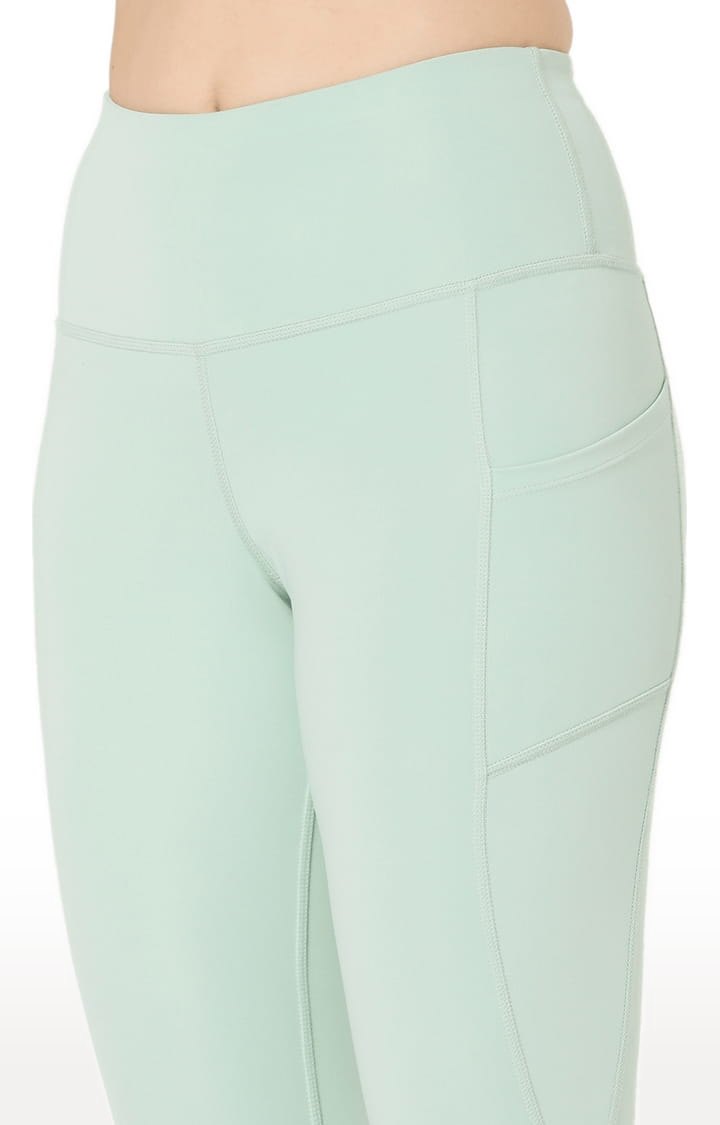 SilverTraq | Women's Green Polyester Activewear Legging 4