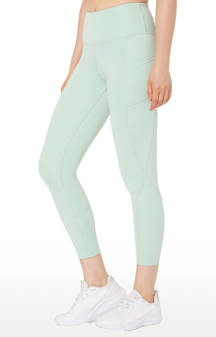 SilverTraq | Women's Green Polyester Activewear Legging 2