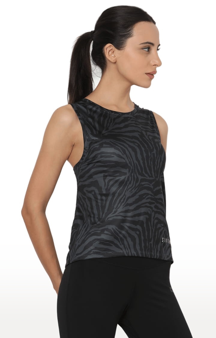 SilverTraq | Women's Black Polyester Solid Activewear Top 3