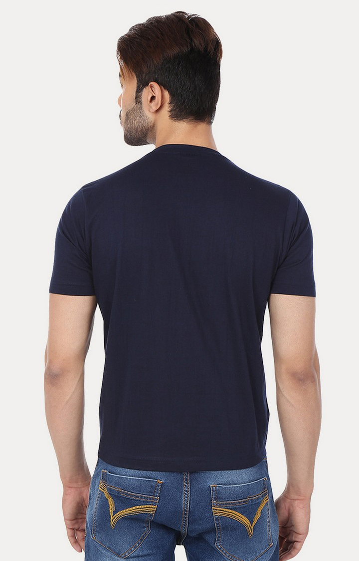 Men's Multicolor Cotton Solid Regular T-Shirts