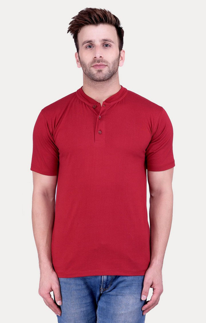 Men's Multicolor Cotton Solid Regular T-Shirts