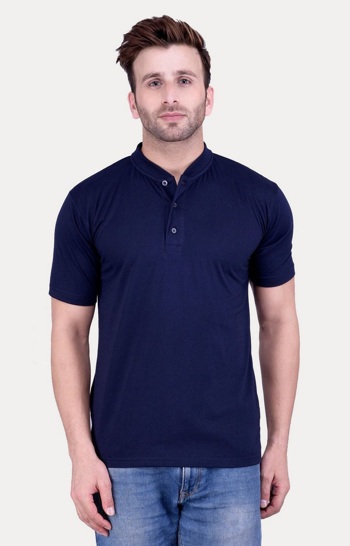 Men's Multicolor Cotton Solid Regular T-Shirts
