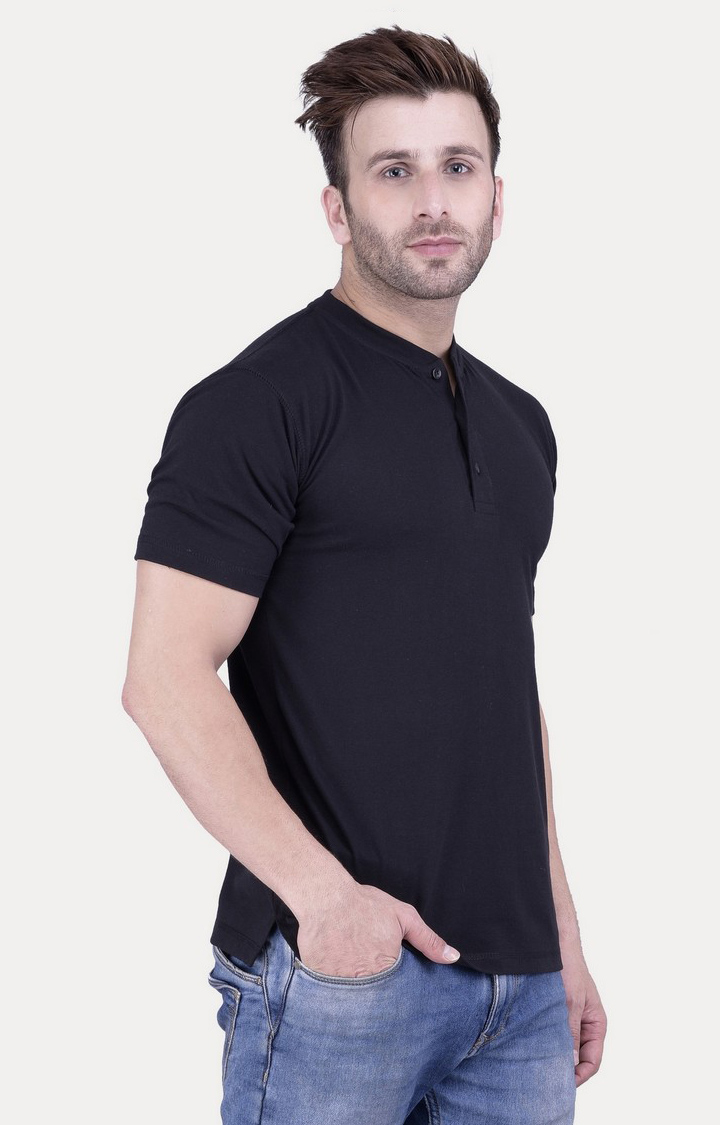 Men's Multicolor Cotton Solid Regular T-Shirts