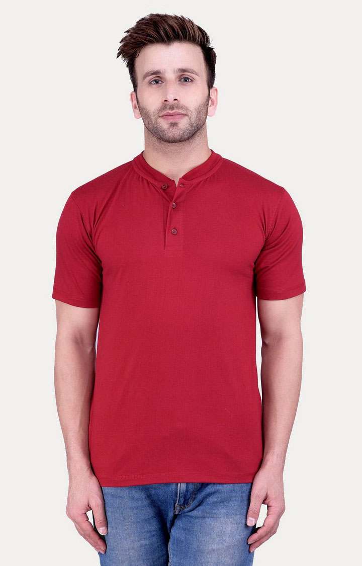Men's Multicolor Cotton Solid Regular T-Shirts