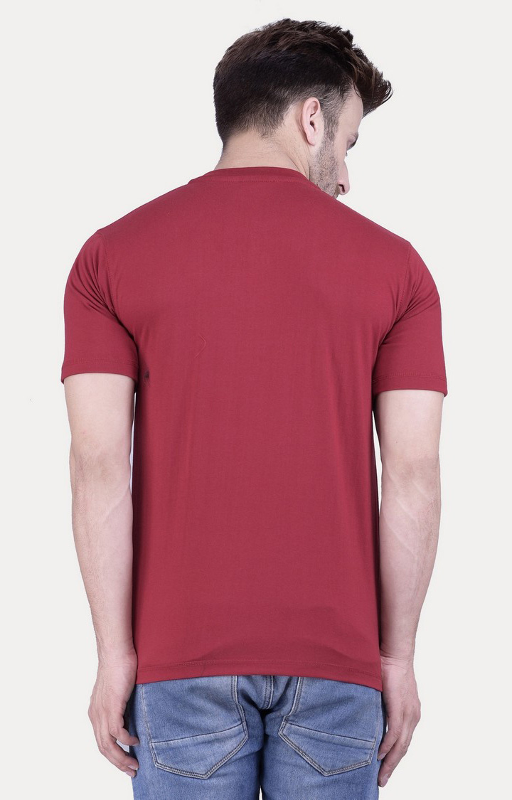 Men's Multicolor Cotton Solid Regular T-Shirts