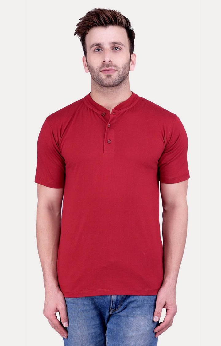 Men's Multicolor Cotton Solid Regular T-Shirts