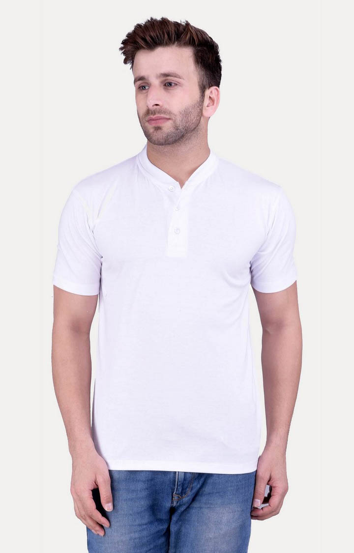 Men's Multicolor Cotton Solid Regular T-Shirts