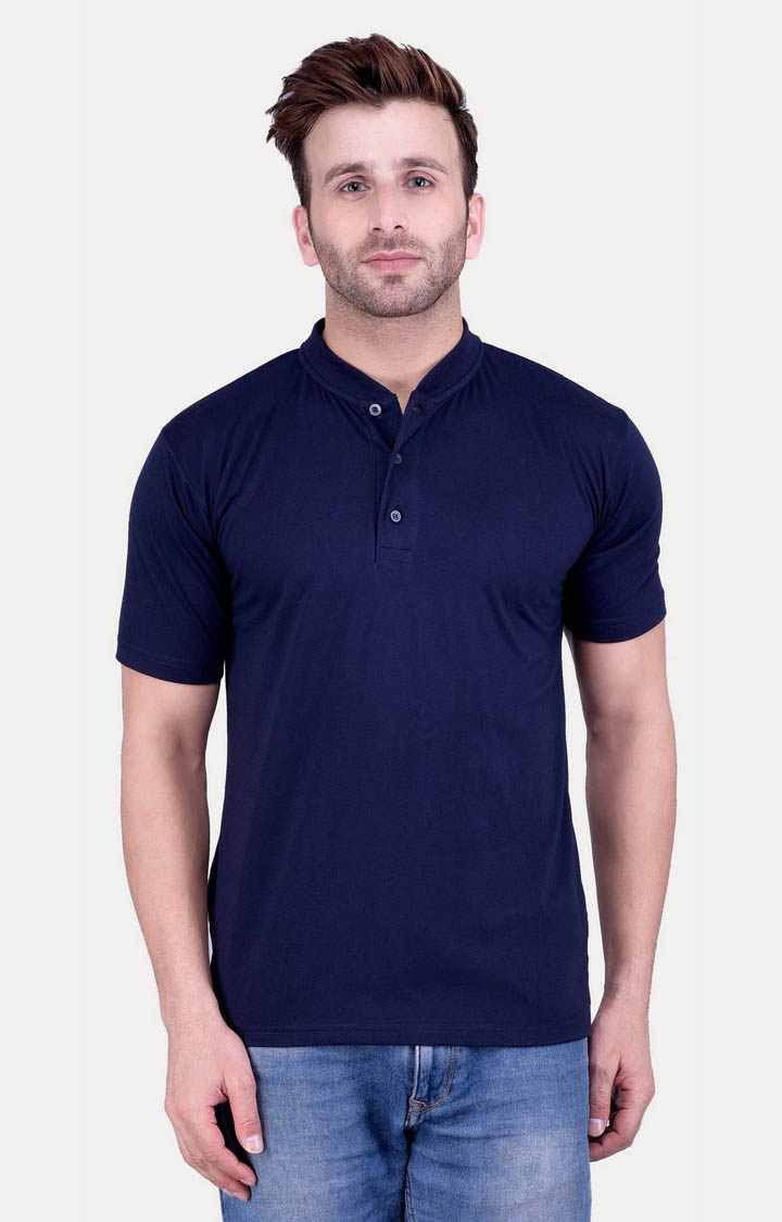Men's Multicolor Cotton Solid Regular T-Shirts