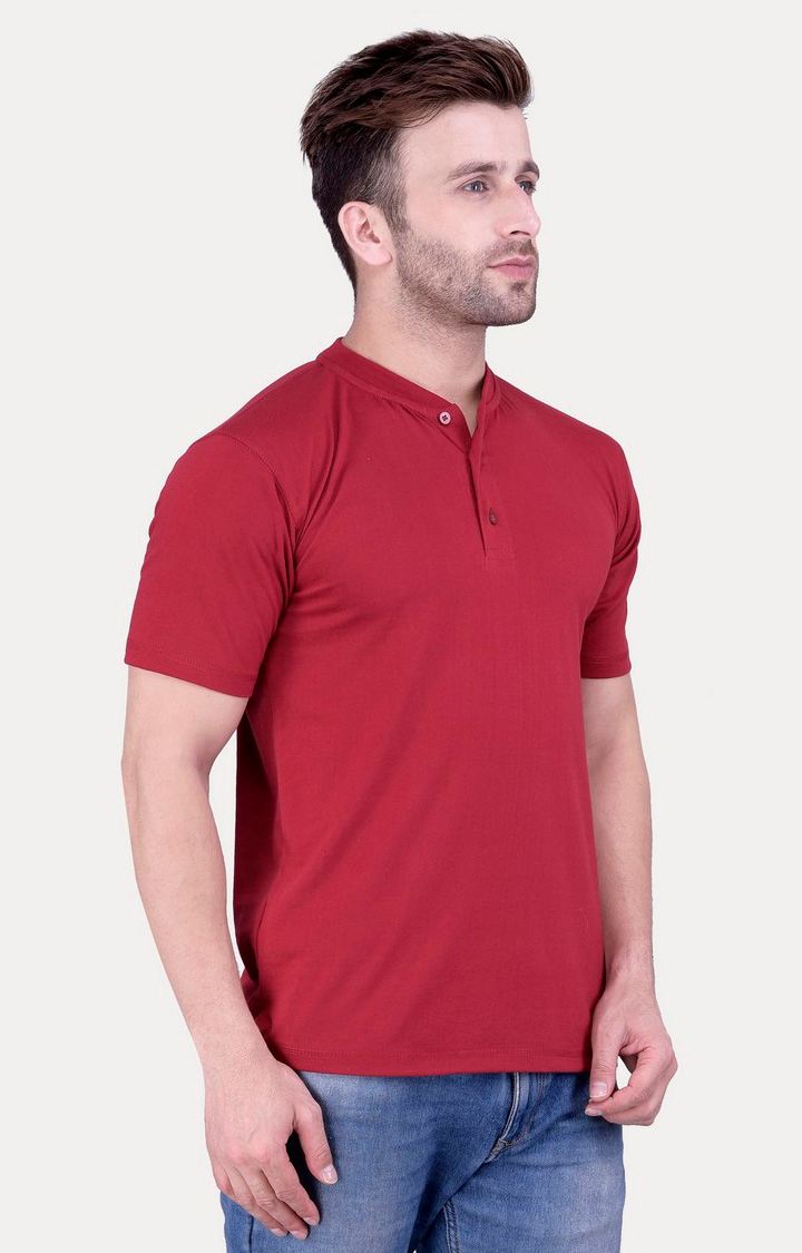Men's Multicolor Cotton Solid Regular T-Shirts