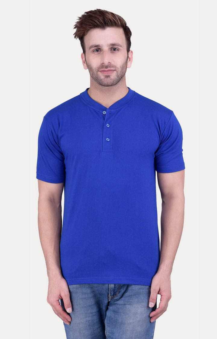 Men's Multicolor Cotton Solid Regular T-Shirts