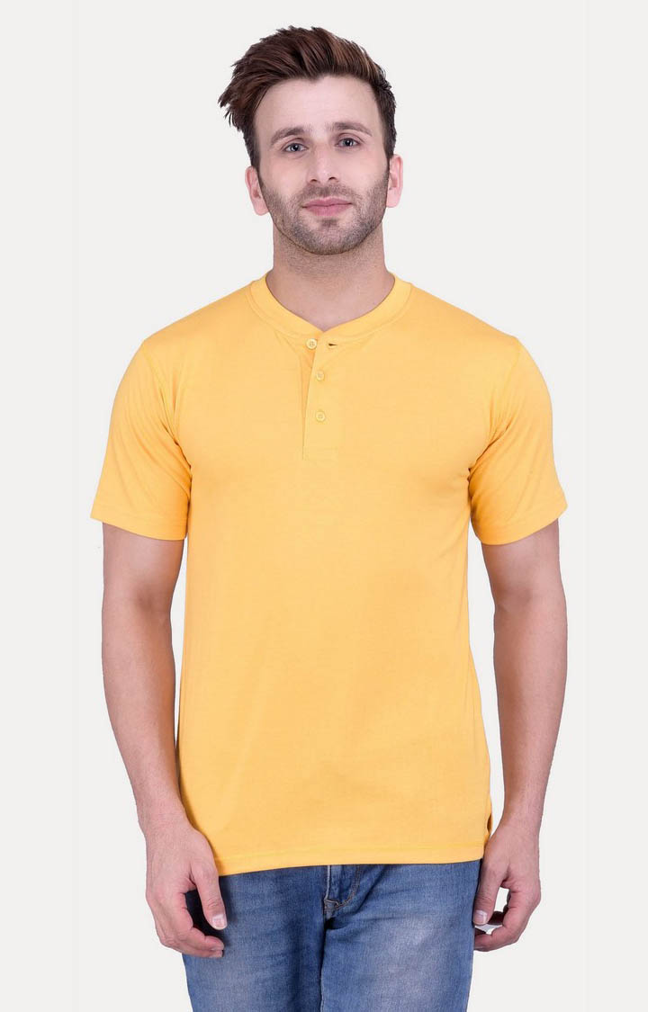 Men's Multicolor Cotton Solid Regular T-Shirts
