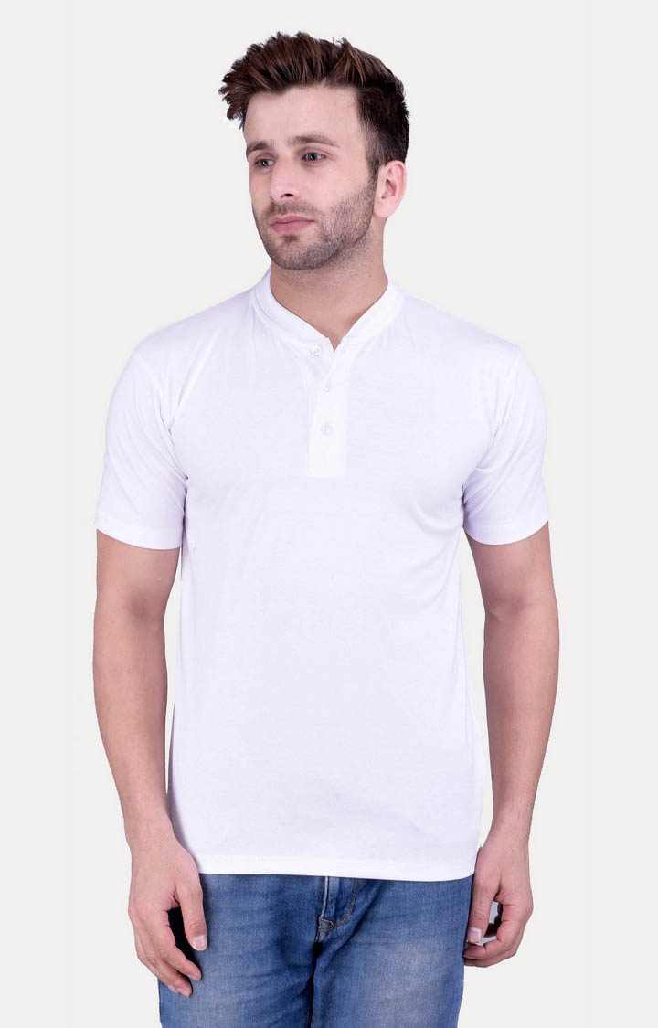 Men's Multicolor Cotton Solid Regular T-Shirts