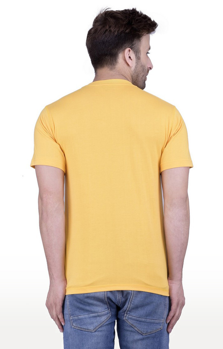 Men's Multicolor Cotton Solid Regular T-Shirts